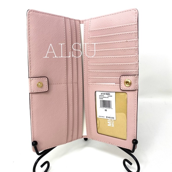 Michael Kors Slim Bifolder Leather Blossom Wallet - Picture 4 of 5